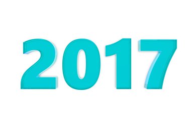 Yeni 2017 yılı rakamları ile gölge yerde yatarken cam