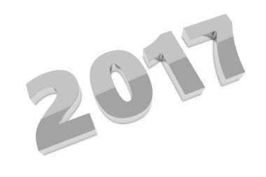 Yeni 2017 yılı rakamları ile gölge yerde yatarken metal