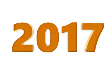 Yeni 2017 yılı rakamları ile gölge yerde yatarken cam