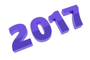 Yeni 2017 yılı rakamları ile gölge yerde yatarken metal