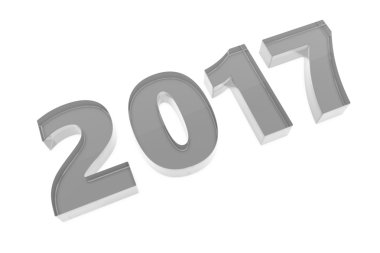 Yeni 2017 yılı rakamları ile gölge yerde yatarken cam