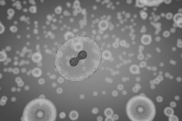 Naukowe ilustracja podzielenie przez osmozę komórek — Zdjęcie stockowe