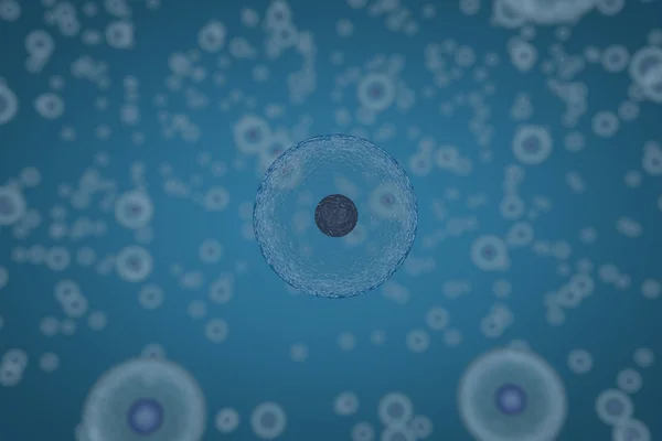 삼 투에 의해 분할 하는 세포의 과학 그림 — 스톡 사진