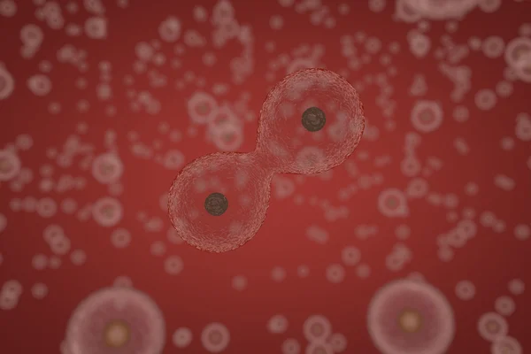 浸透による分割の細胞の科学的な図 — ストック写真