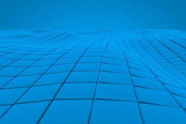 Dalgalı yüzeyi küp, arka plan yaptı