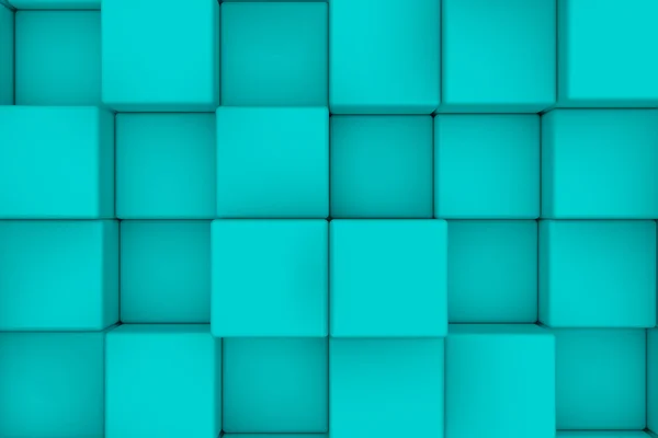 Mur de cubes de cyan. Contexte abstrait — Photo