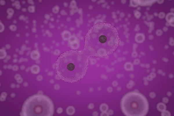 细胞分裂所渗透的科学插图 — 图库照片