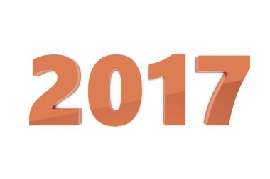 Yeni 2017 yılı rakamları ile gölge yerde yatarken metal