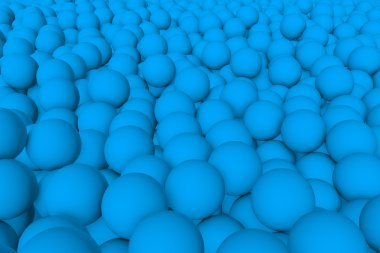 3D render duvar ışık mavi dostum topları set arka plan