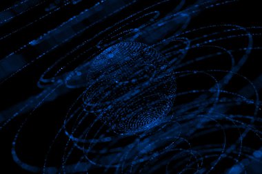 Küre ve yüzük yapılmış parçacıkları ile arka plan