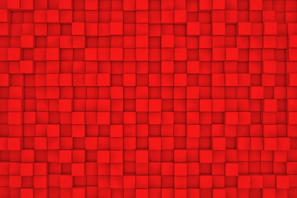 赤キューブの壁。抽象的な背景 — ストック写真