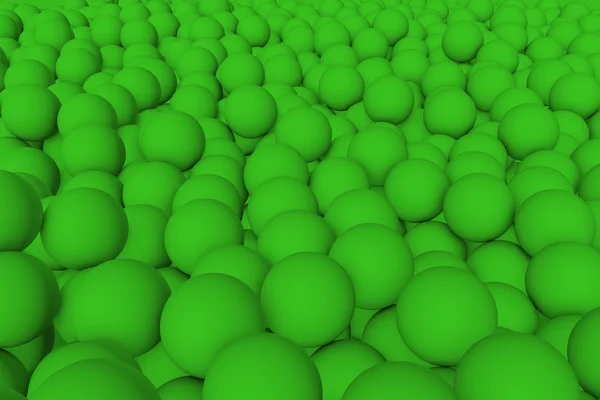 3d pared de renderizado de bolas de mate verde conjunto de fondo — Foto de Stock