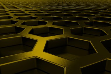 Fırçalanmış metal altıgen ızgara