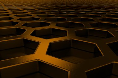 Fırçalanmış metal altıgen ızgara