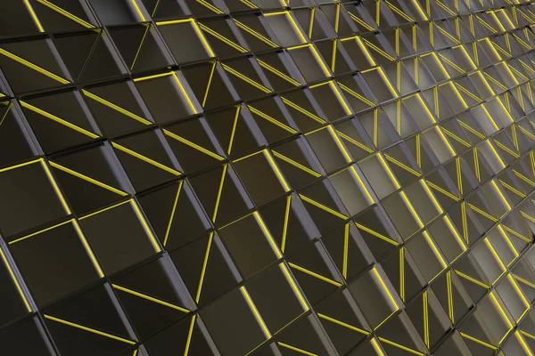 Parede de telhas de metal escovado com elementos brilhantes diagonais — Fotografia de Stock