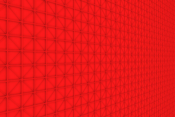 Wall of rectangle tiles, grid of square tiles with diagonal elements, abstract background.3D render illustration