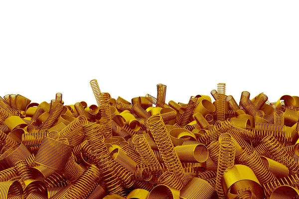 Pilha de molas e bobinas metálicas — Fotografia de Stock