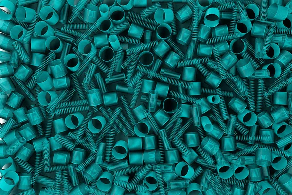 Pile of metal springs and coils — Stock Photo, Image