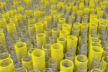 Metal ve plastik yaylar ve bataryaları
