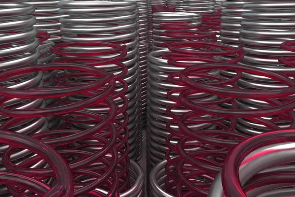 Molas e bobinas de vidro e metal — Fotografia de Stock