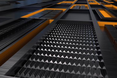 Fütüristik teknolojik veya endüstriyel arka plan Bod yapılan