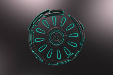 Parlak çizgili koyu fütüristik teknolojik arka plan