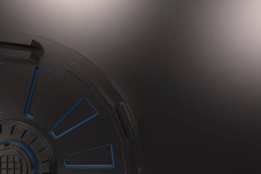 Parlak çizgili koyu fütüristik teknolojik arka plan