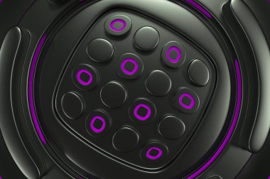 Parlak çizgili koyu fütüristik teknolojik arka plan