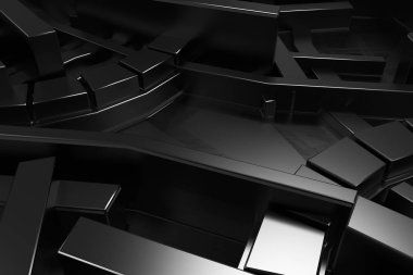 Parlak çizgili koyu fütüristik teknolojik arka plan