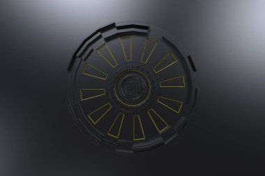 Parlak çizgili koyu fütüristik teknolojik arka plan