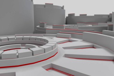 Parlak çizgili beyaz fütüristik teknolojik arka plan