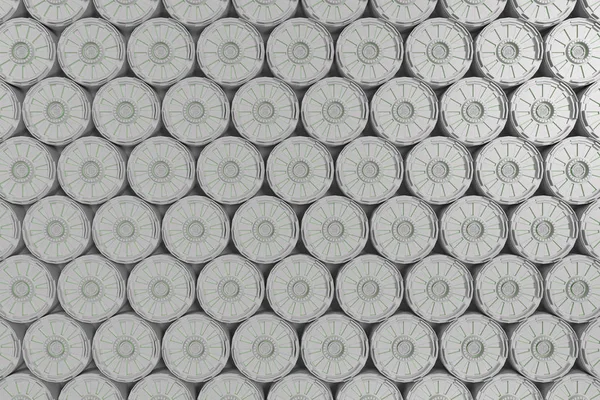 Белый футуристический технологический фон с светящимися линиями — стоковое фото