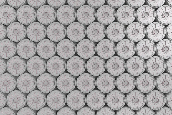 Белый футуристический технологический фон с светящимися линиями — стоковое фото