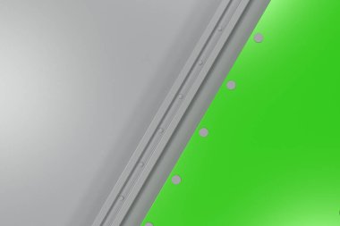 Beyaz zemin üzerine dikdörtgen renkli plaka perçin