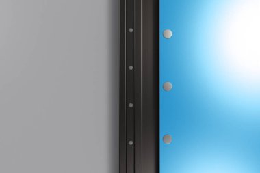 Plaka RIV ile siyah ve beyaz arka plan üzerinde renkli dikdörtgen