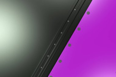 Siyah zemin üzerine dikdörtgen renkli plaka perçin