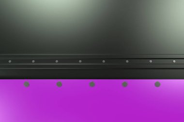 Siyah zemin üzerine dikdörtgen renkli plaka perçin