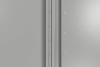 Dikdörtgen beyaz tabak doku perçin ile