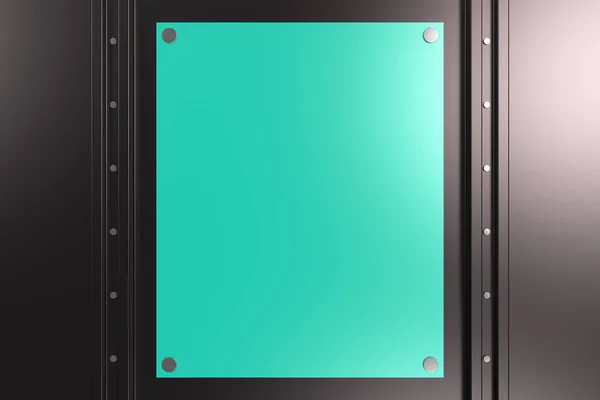 Téglalap alakú, színes táblán fekete háttér szegecsek — Stock Fotó