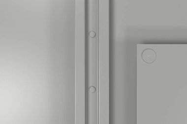 Dikdörtgen beyaz tabak doku perçin ile