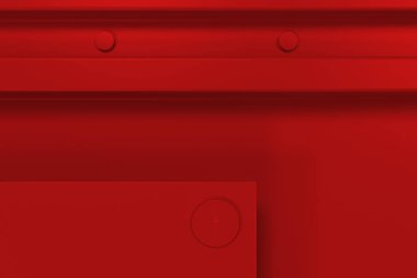 Dikdörtgen renkli plaka doku perçin ile