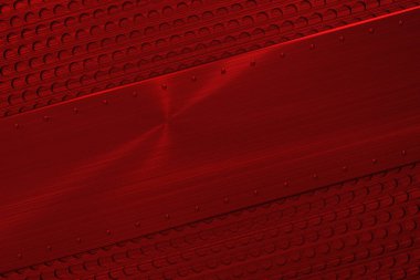 Dikdörtgen metal plaka üzerinde dairesel ızgara adam perçin ile