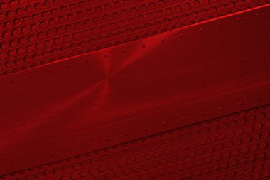 Dikdörtgen metal plaka üzerinde dairesel ızgara adam perçin ile