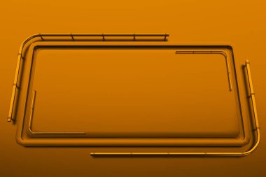 Tüpler köşeden ile dikdörtgen fırçalanmış metal plaka