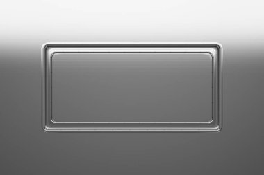 Tüpler köşeden ile dikdörtgen fırçalanmış metal plaka