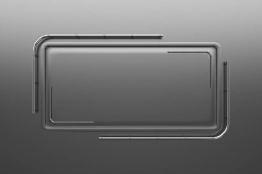 Tüpler köşeden ile dikdörtgen fırçalanmış metal plaka