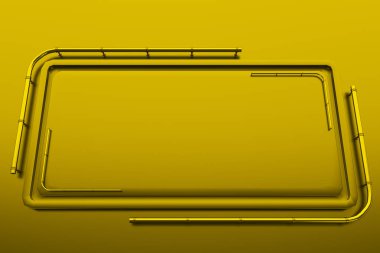 Tüpler köşeden ile dikdörtgen fırçalanmış metal plaka