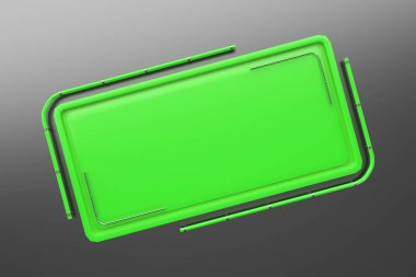 Tüpler köşesinden plakalı renkli dikdörtgen