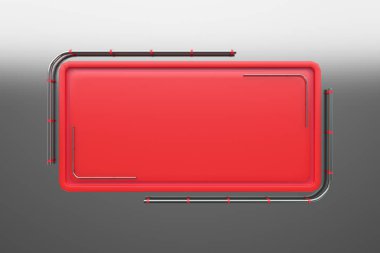 Tüpler köşesinden plakalı renkli dikdörtgen