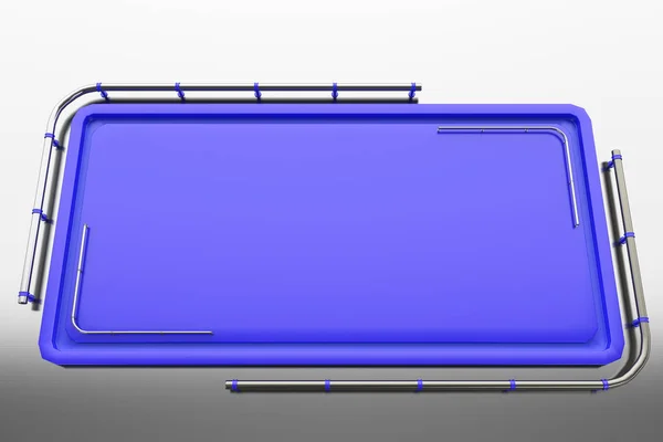 Placa de color rectangular con esquinas de tubos —  Fotos de Stock